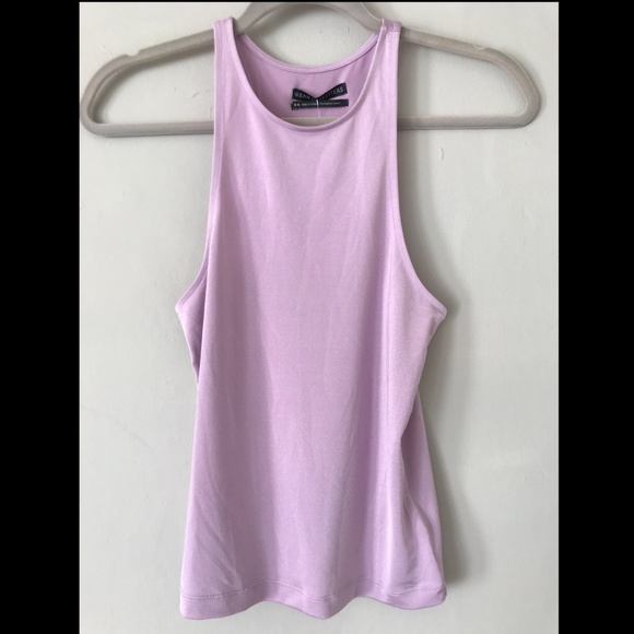 URBAN OUTFITTERS LAVENDER SHIMMER RACERBACK TANK - Picture 1 of 4
